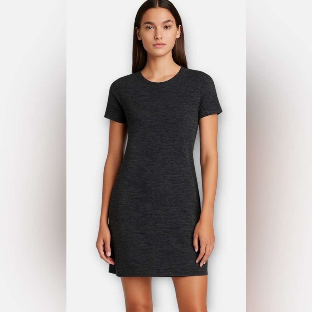 32 Degrees Charcoal Short Sleeve Women's Dress w/Pockets NWT!
